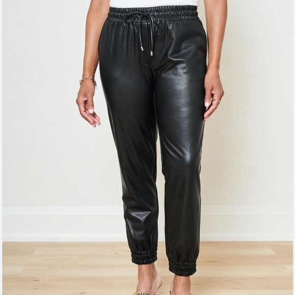 Vegan leather joggers Sz XL - Picture 1 of 5